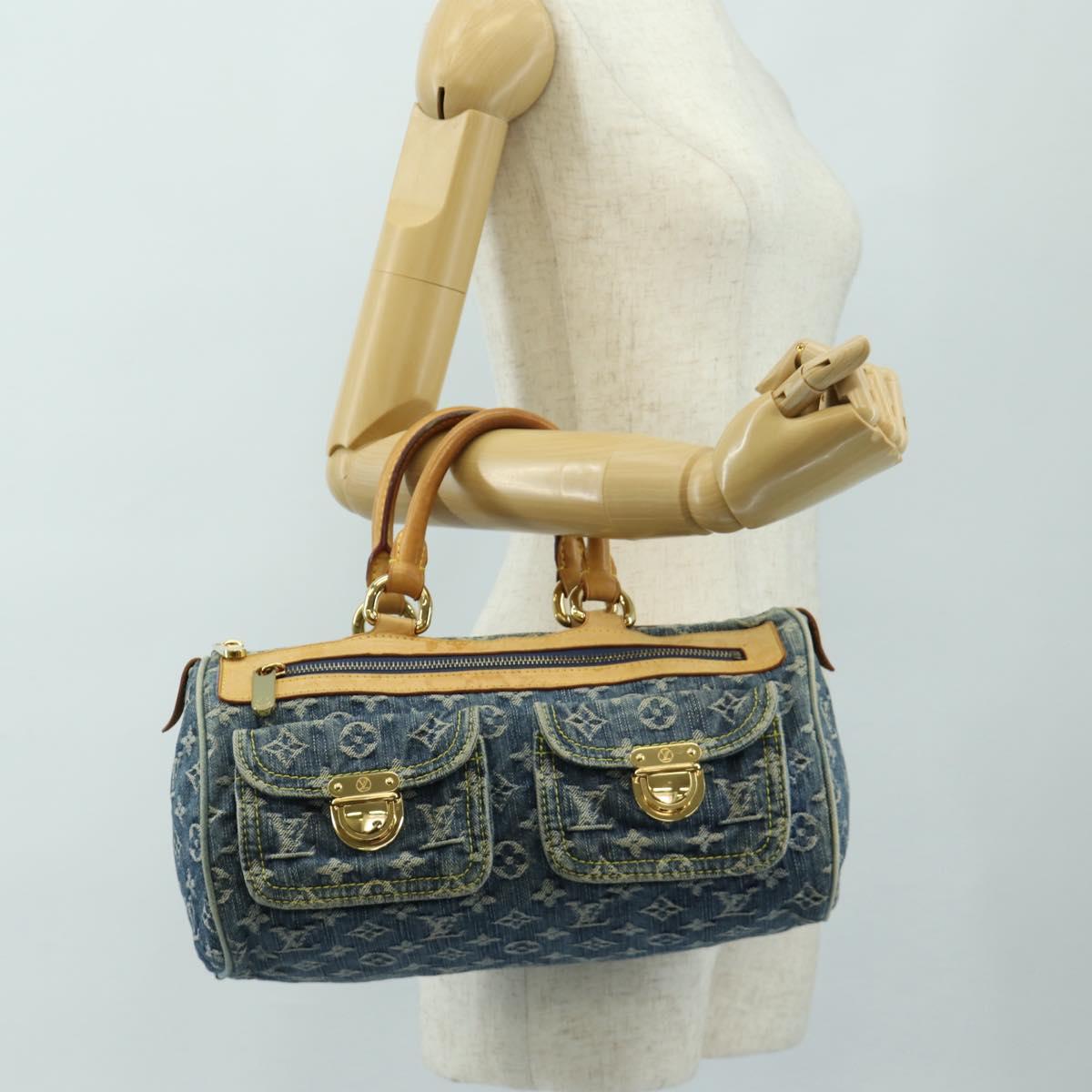 LOUIS VUITTON Monogram Denim Neo Speedy Hand Bag Blue M95019 LV Auth 190149SAV