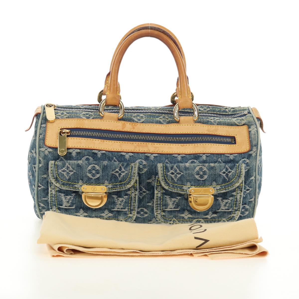 LOUIS VUITTON Monogram Denim Neo Speedy Hand Bag Blue M95019 LV Auth 190149SAV