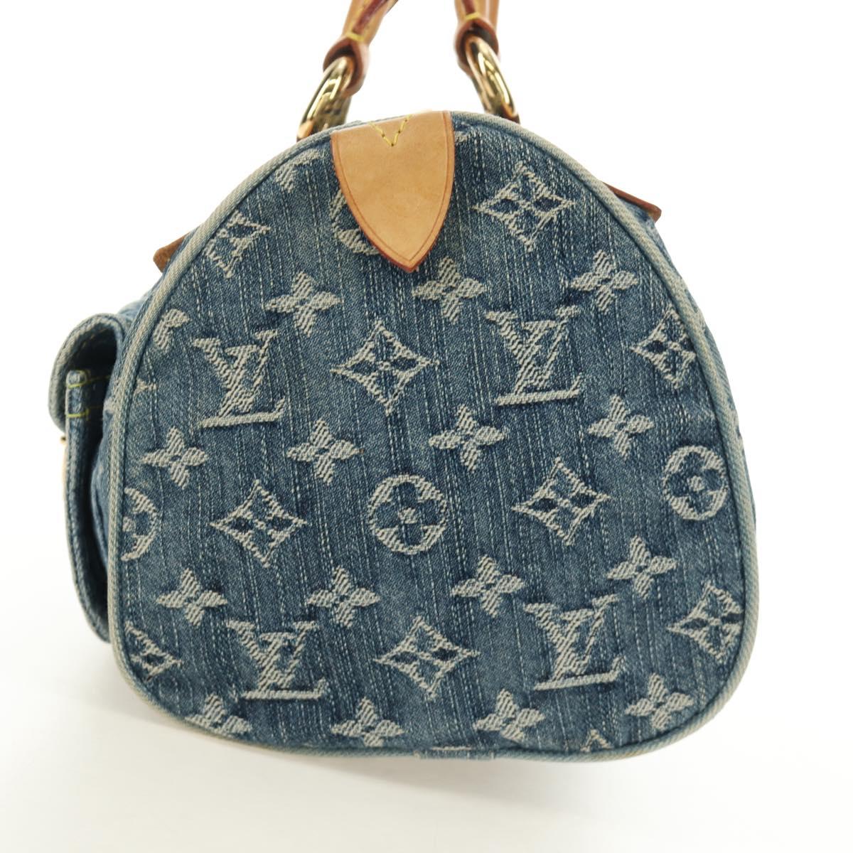 LOUIS VUITTON Monogram Denim Neo Speedy Hand Bag Blue M95019 LV Auth 190149SAV