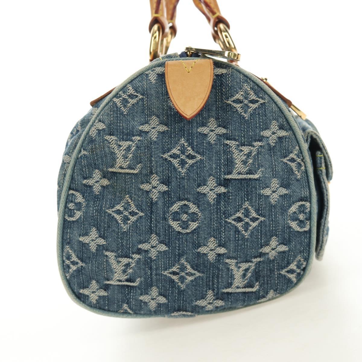 LOUIS VUITTON Monogram Denim Neo Speedy Hand Bag Blue M95019 LV Auth 190149SAV