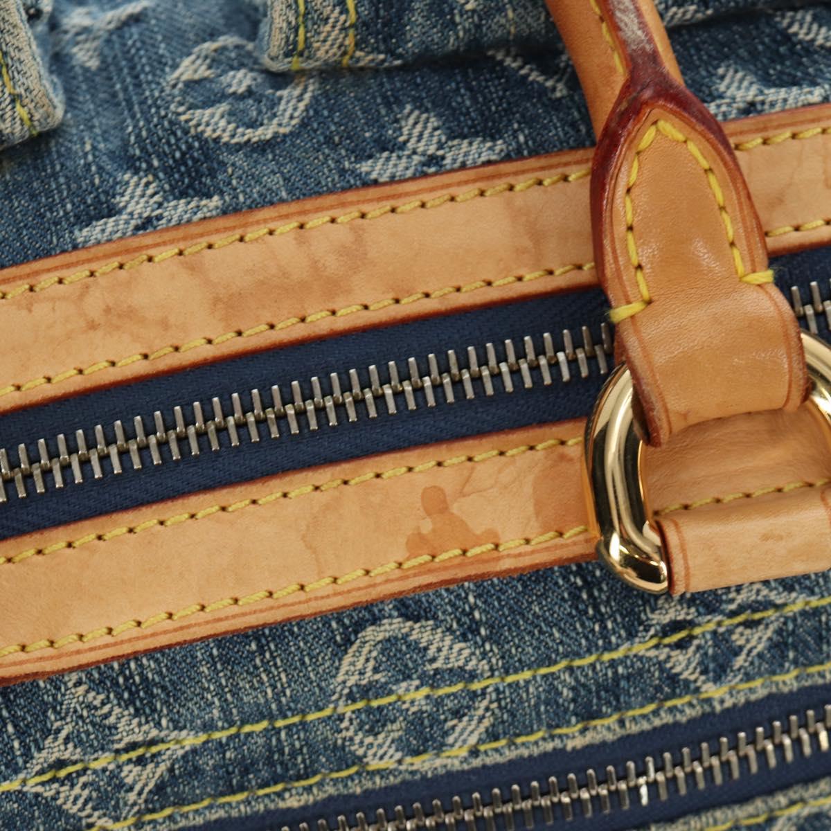 LOUIS VUITTON Monogram Denim Neo Speedy Hand Bag Blue M95019 LV Auth 190149SAV