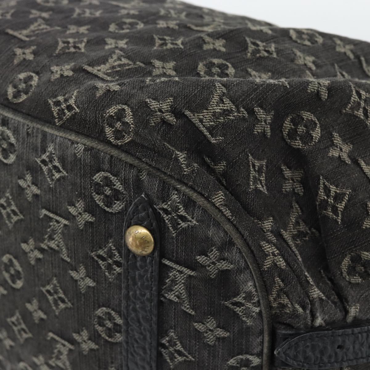 LOUIS VUITTON Monogram Denim XL Hand Bag Black M95510 LV Auth 190157SAV