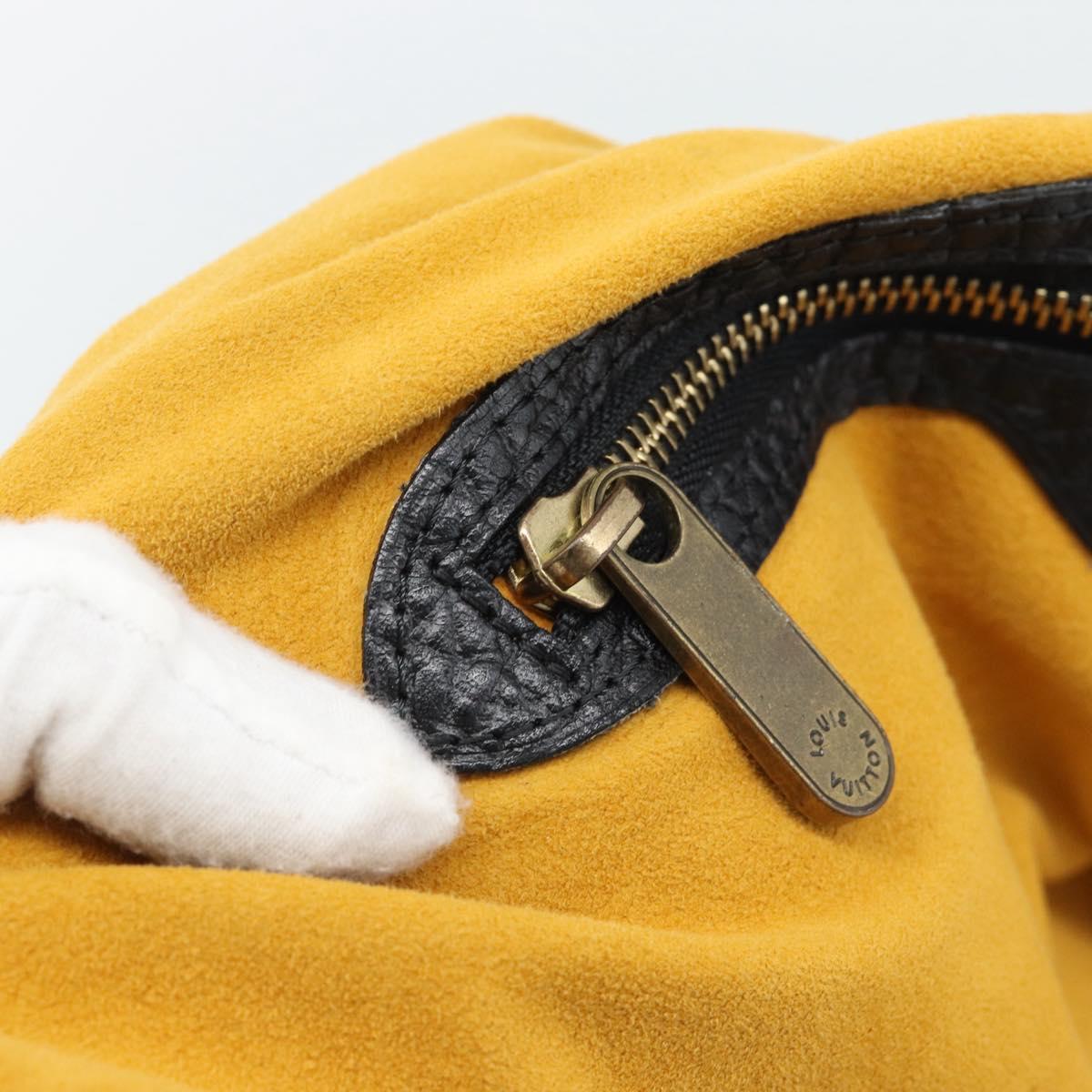 LOUIS VUITTON Monogram Denim XL Hand Bag Black M95510 LV Auth 190157SAV