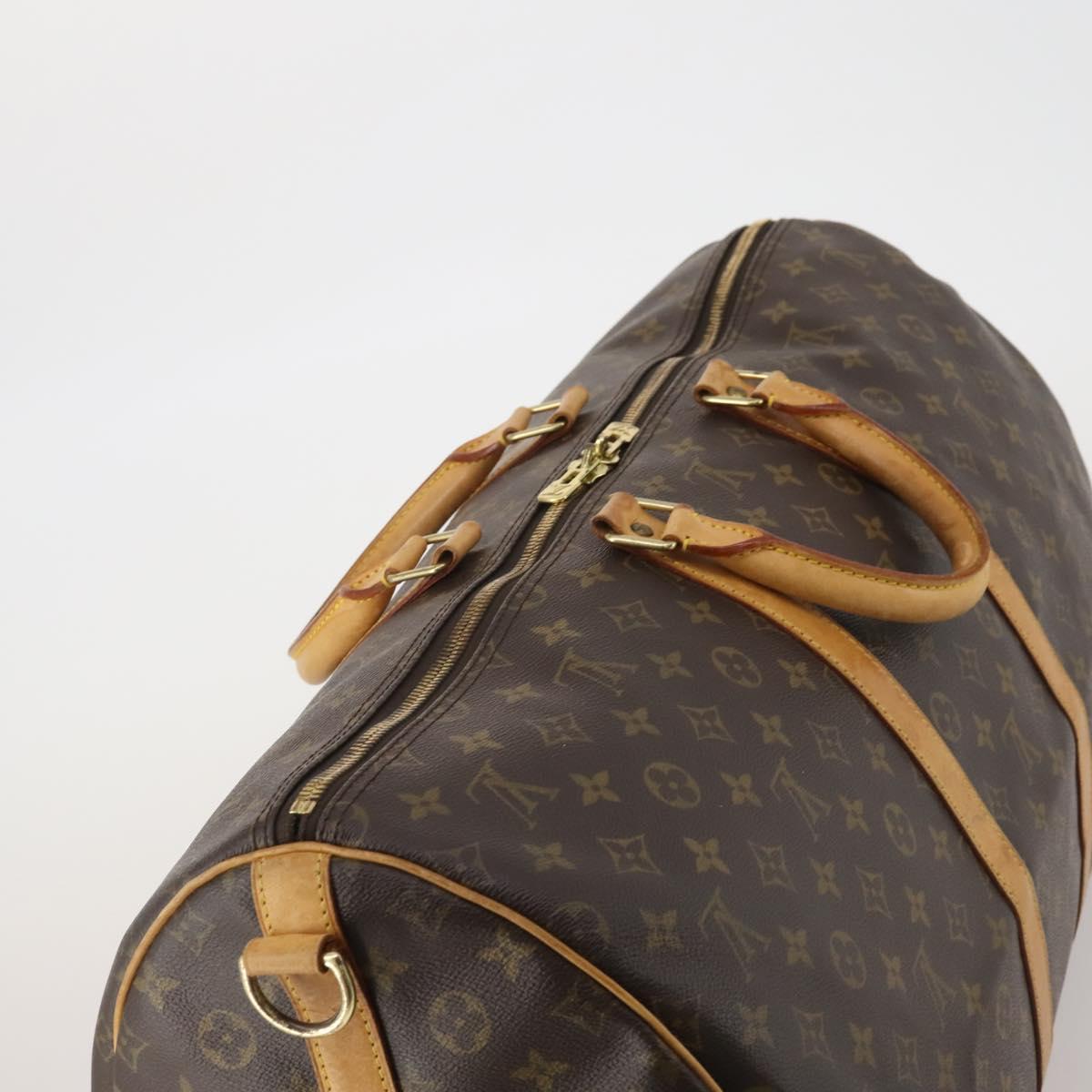 LOUIS VUITTON Monogram Keepall Bandouliere 55 Boston Bag M41414 LV Auth 190165