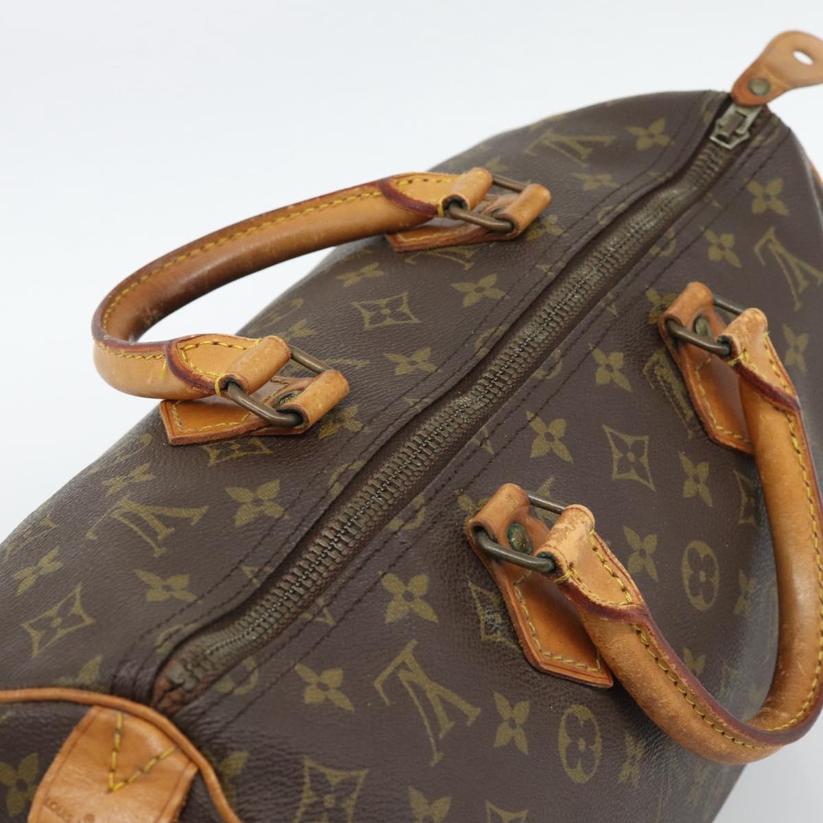 LOUIS VUITTON Monogram Speedy 35 Hand Bag M41524 LV Auth 190166A