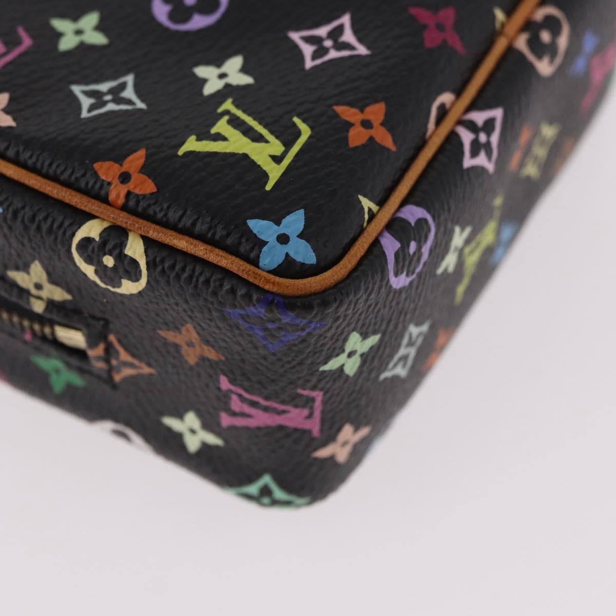 LOUIS VUITTON Monogram Multicolor Trousse Wapity Pouch Black M58034 Auth 190171M