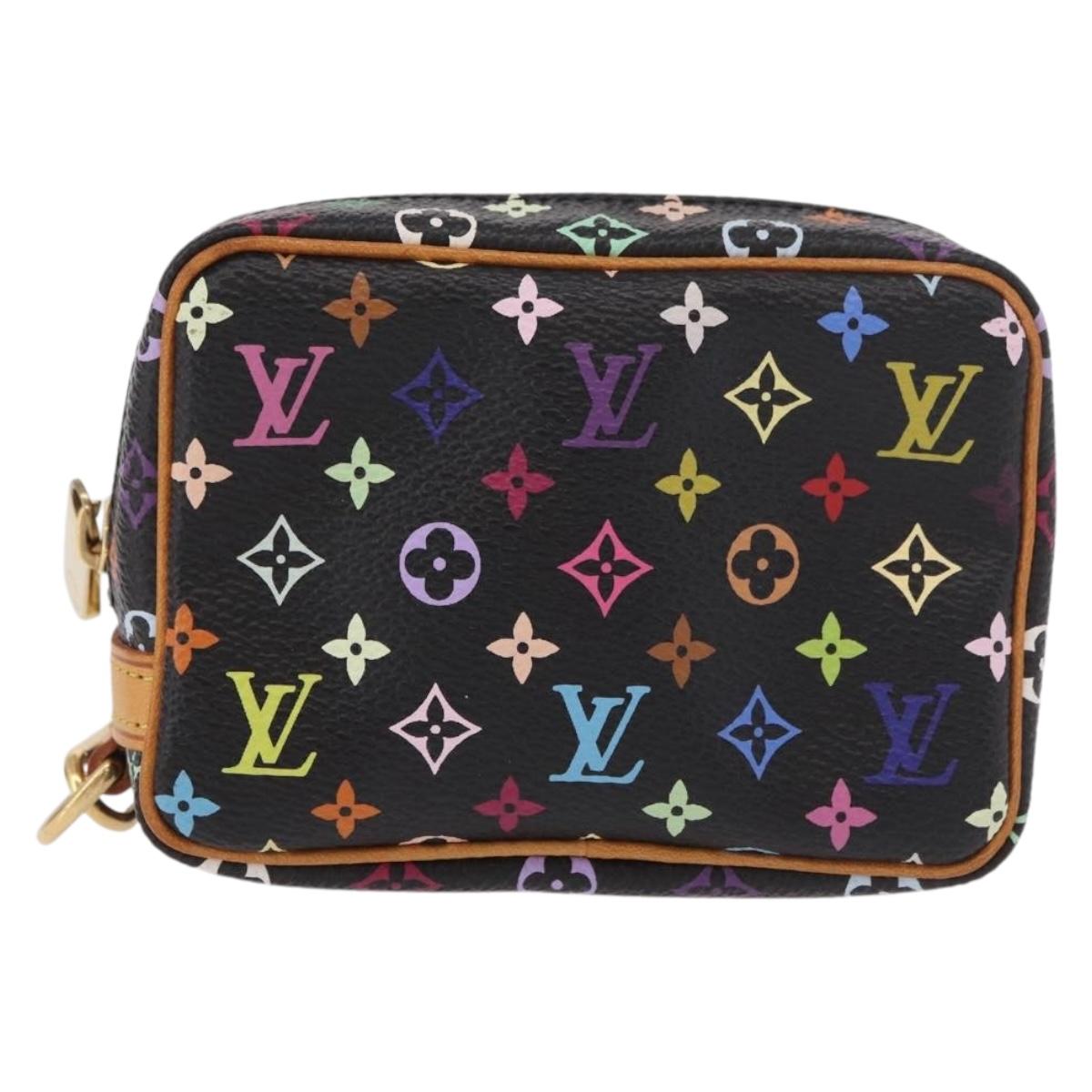 LOUIS VUITTON Monogram Multicolor Trousse Wapity Pouch Black M58034 Auth 190171M