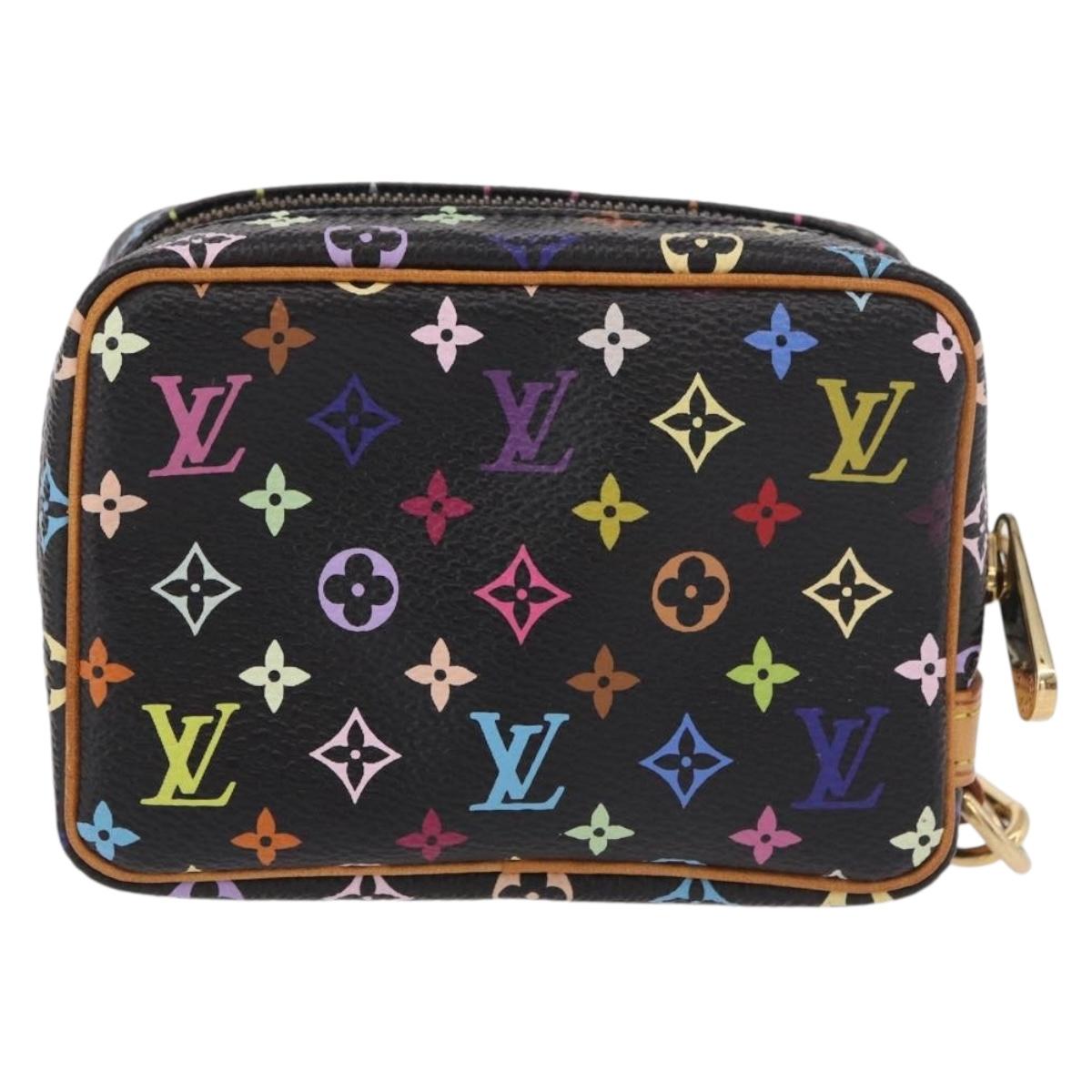 LOUIS VUITTON Monogram Multicolor Trousse Wapity Pouch Black M58034 Auth 190171M