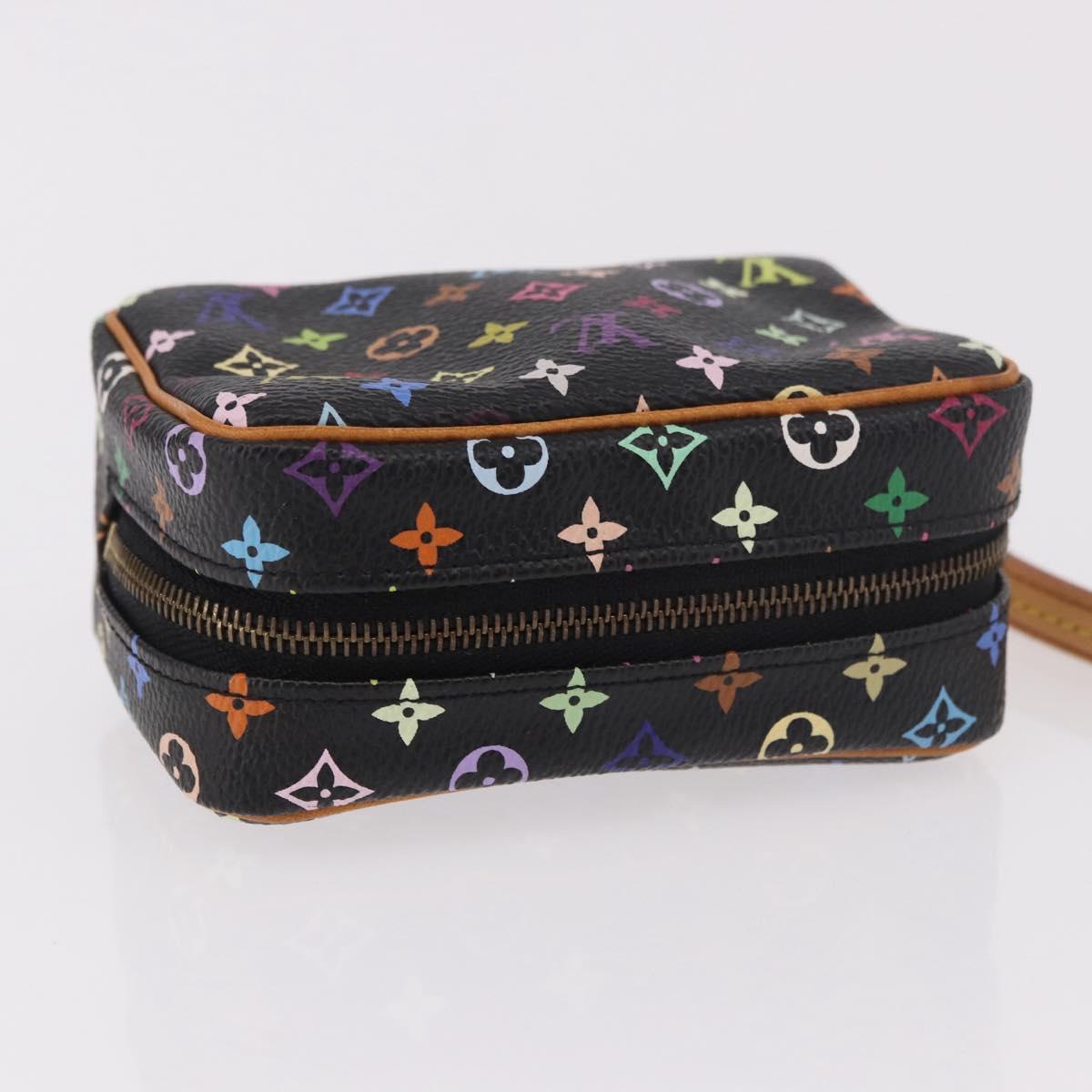 LOUIS VUITTON Monogram Multicolor Trousse Wapity Pouch Black M58034 Auth 190171M