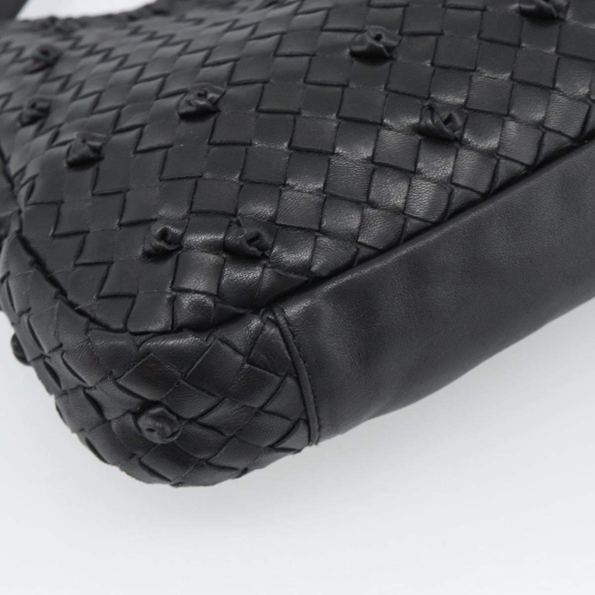 BOTTEGA VENETA INTRECCIATO Shoulder Bag Leather Black 133507 Auth 190181SAV