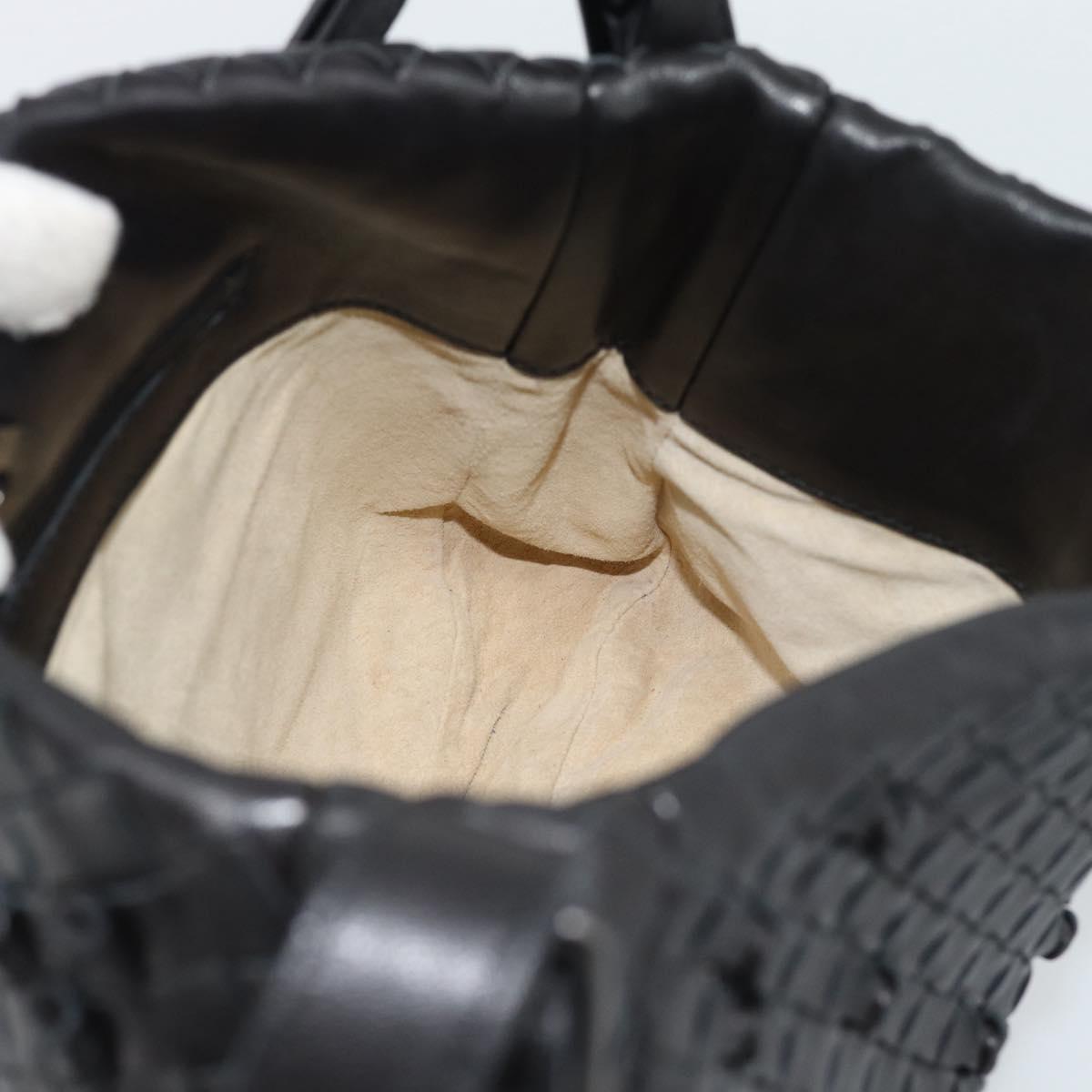 BOTTEGA VENETA INTRECCIATO Shoulder Bag Leather Black 133507 Auth 190181SAV