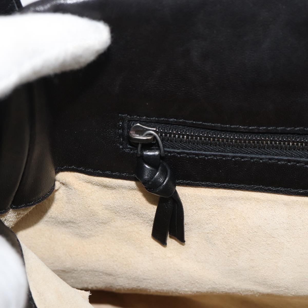 BOTTEGA VENETA INTRECCIATO Shoulder Bag Leather Black 133507 Auth 190181SAV