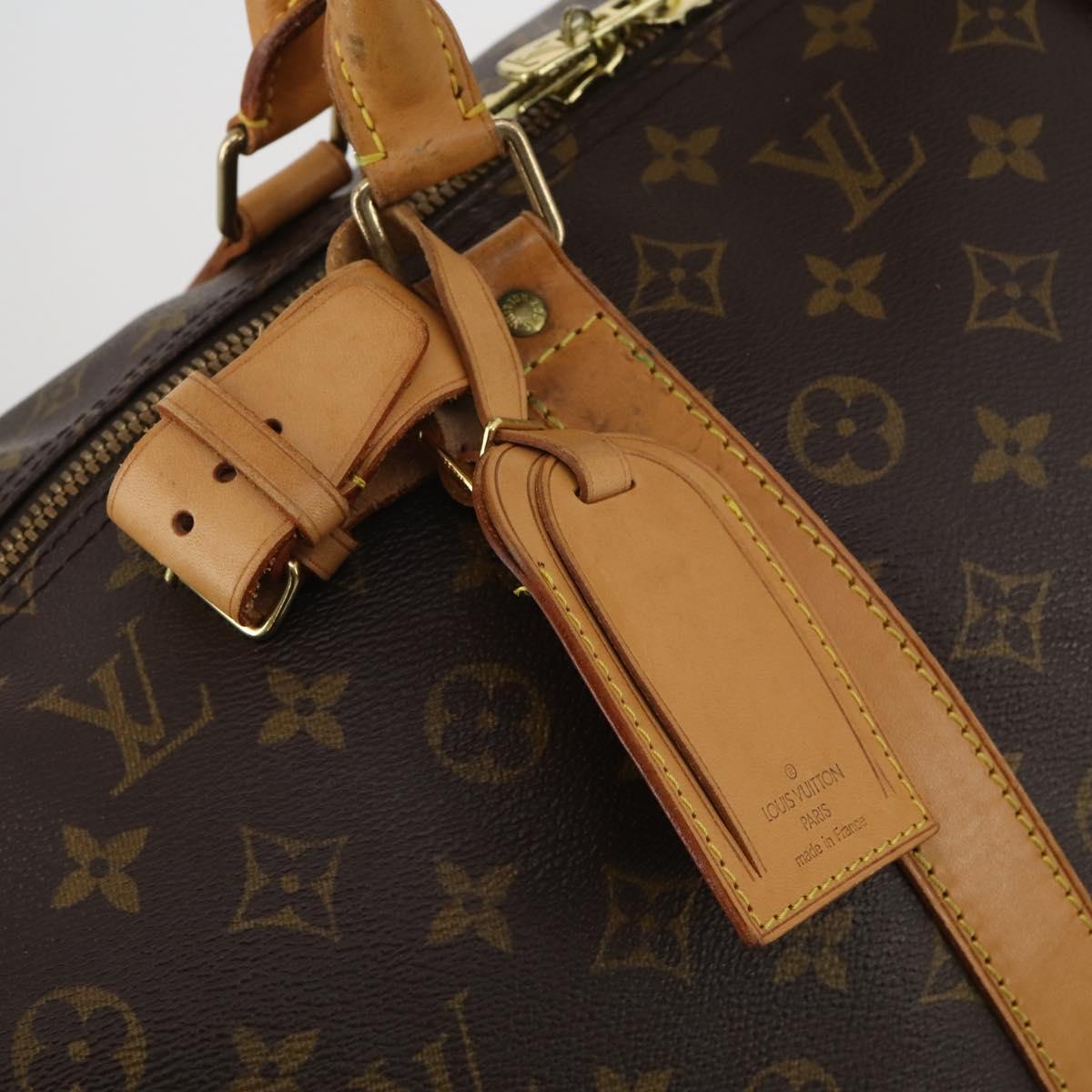 LOUIS VUITTON Monogram Keepall 55 Boston Bag M41424 LV Auth 190189