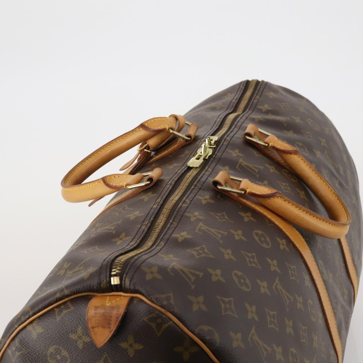 LOUIS VUITTON Monogram Keepall 55 Boston Bag M41424 LV Auth 190189