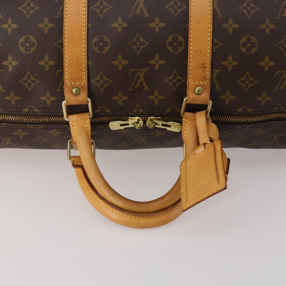 LOUIS VUITTON Monogram Keepall 55 Boston Bag M41424 LV Auth 190189