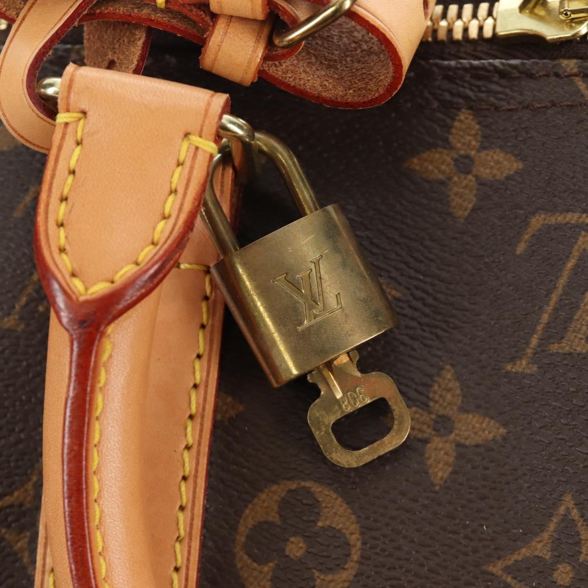 LOUIS VUITTON Monogram Keepall 55 Boston Bag M41424 LV Auth 190190V