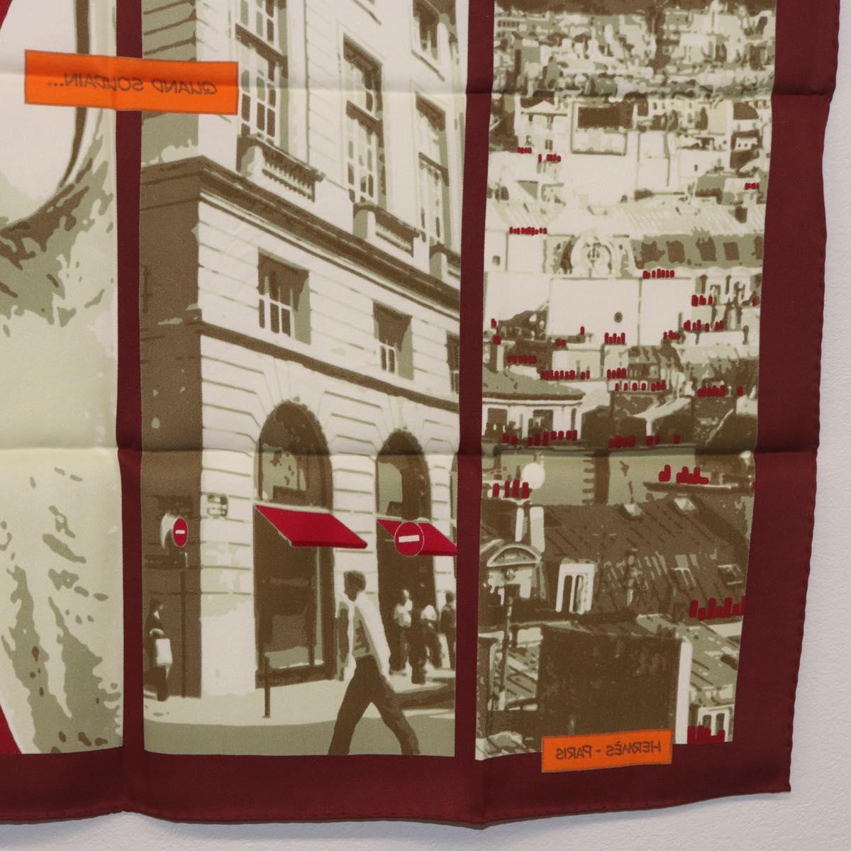 HERMES Carre 70 Scarf ""QUAND SOUDAIN"" Silk Red Auth 190192M