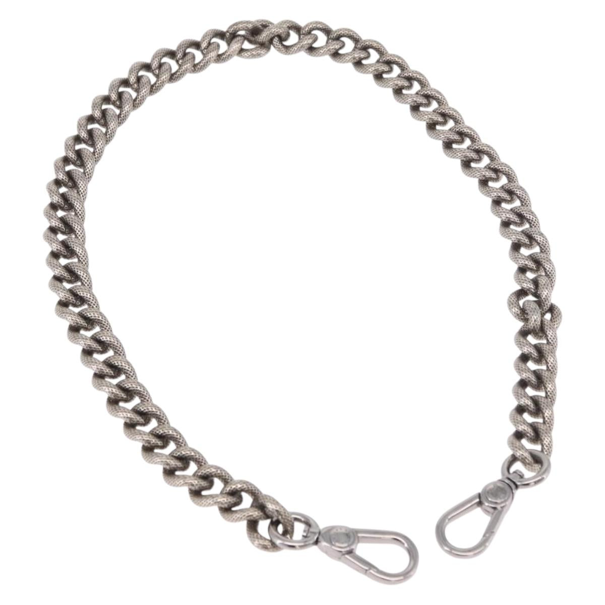 CELINE Bag Chain Shoulder Strap metal Silver CC Auth 190204