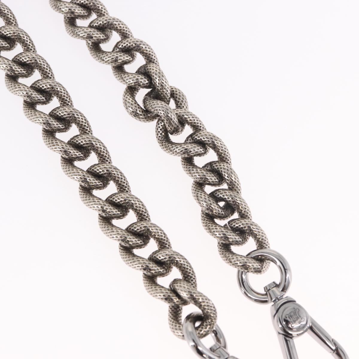 CELINE Bag Chain Shoulder Strap metal Silver CC Auth 190204