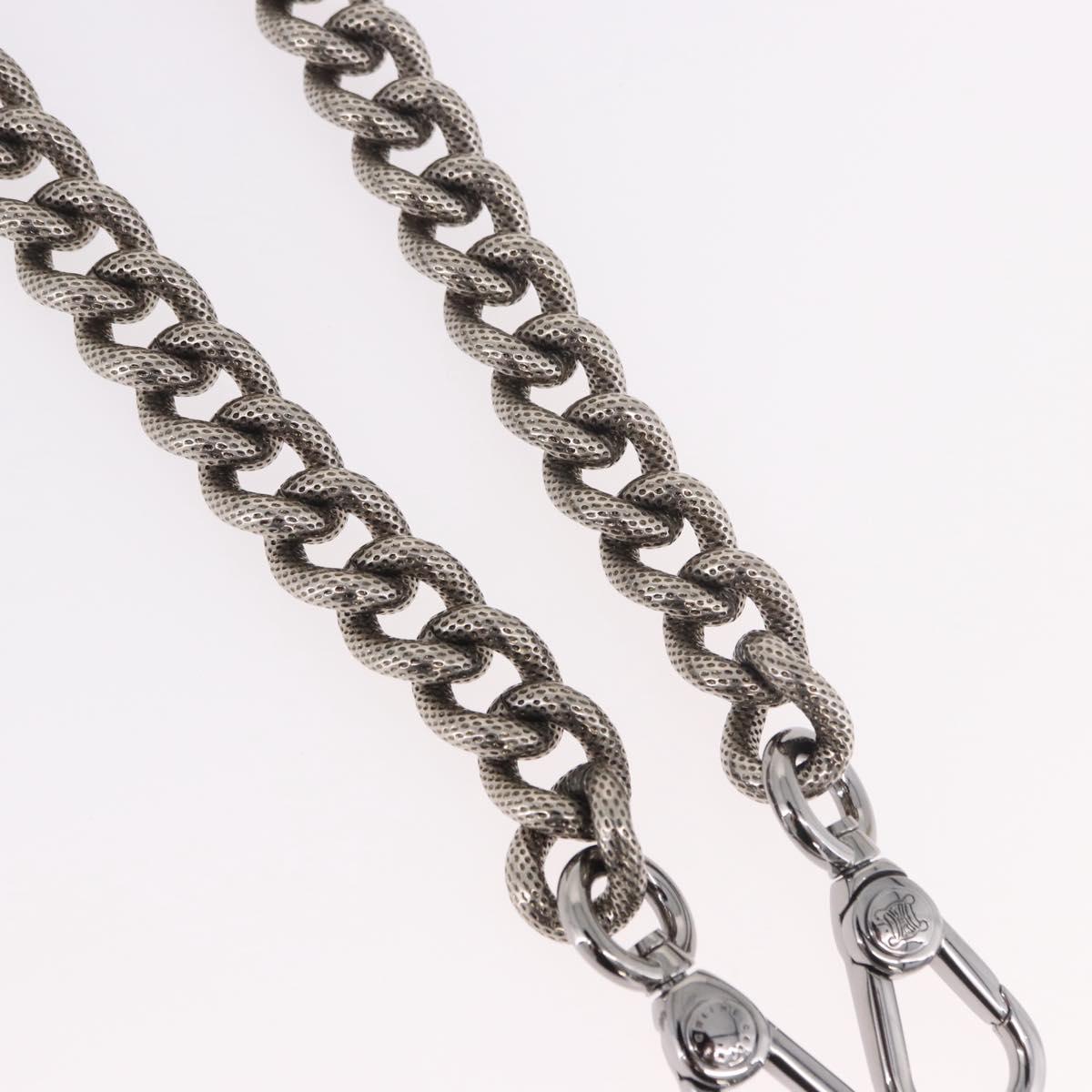 CELINE Bag Chain Shoulder Strap metal Silver CC Auth 190204