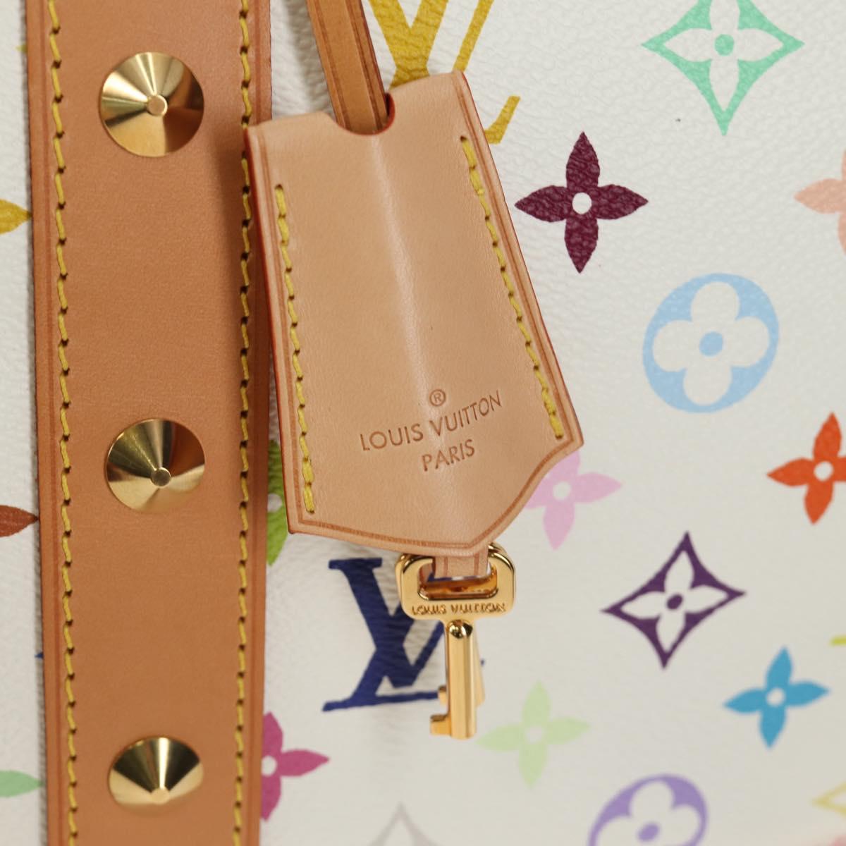 LOUIS VUITTON Monogram Multicolor Keepall 45 Bag White M92641 LV Auth 190220SAV