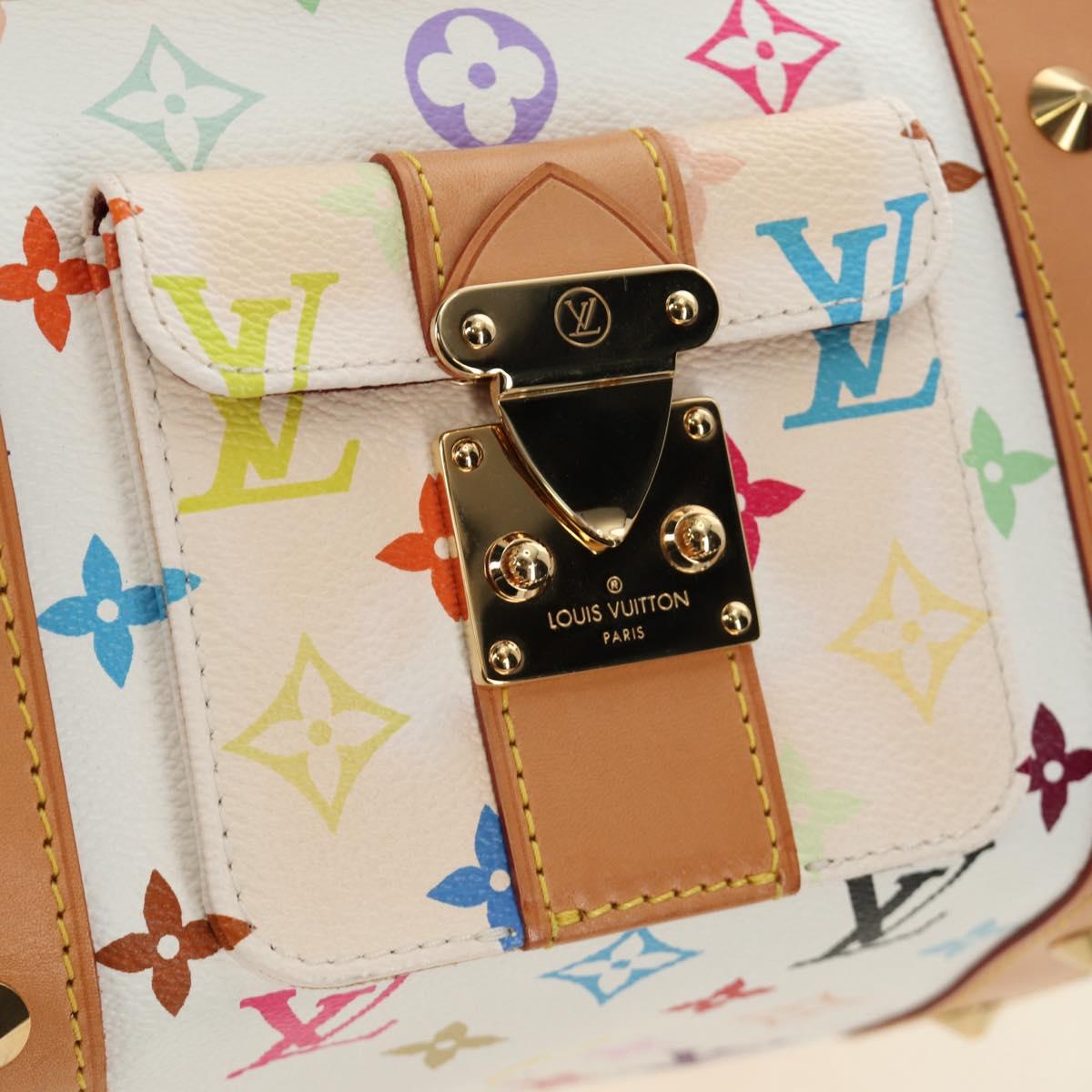 LOUIS VUITTON Monogram Multicolor Keepall 45 Bag White M92641 LV Auth 190220SAV