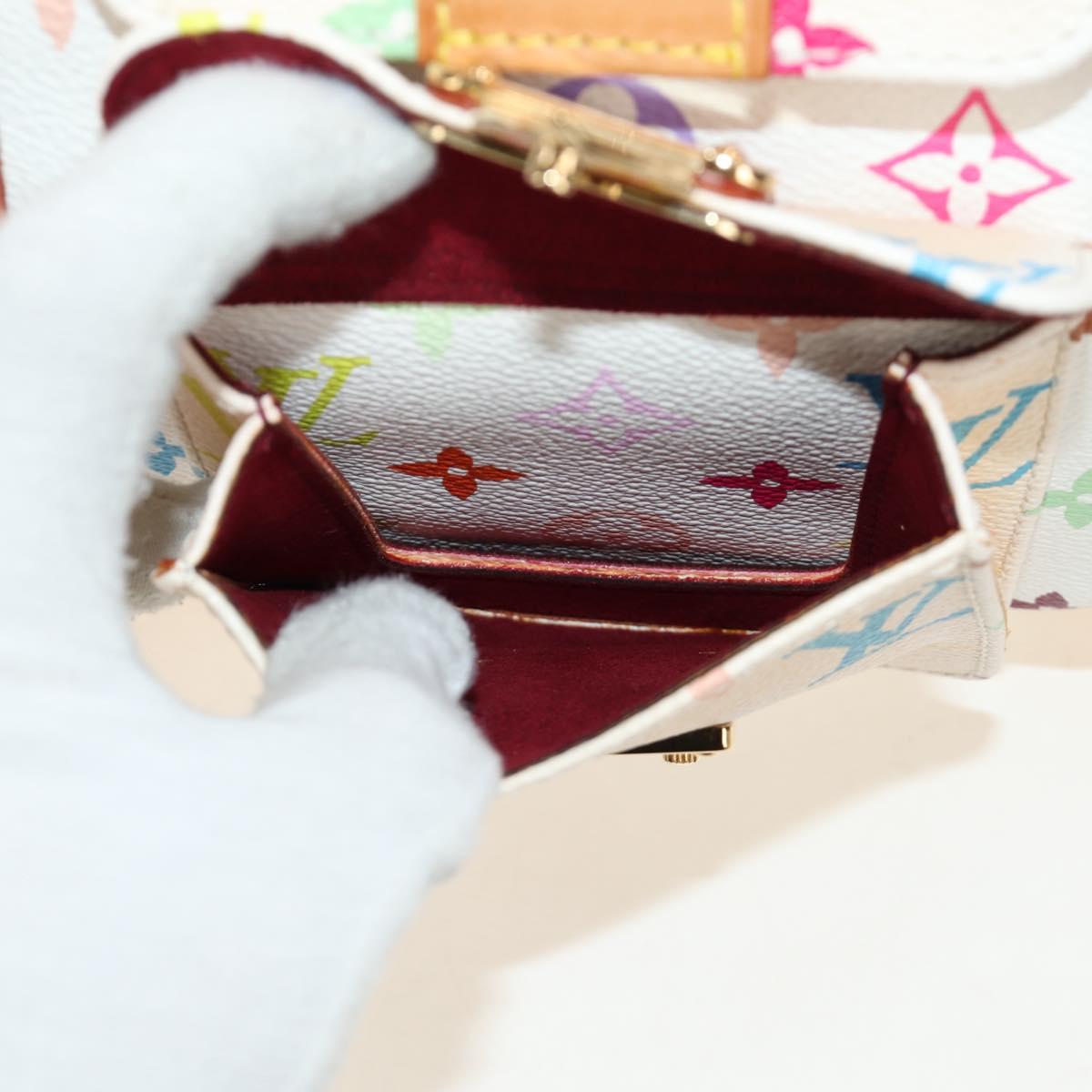 LOUIS VUITTON Monogram Multicolor Keepall 45 Bag White M92641 LV Auth 190220SAV