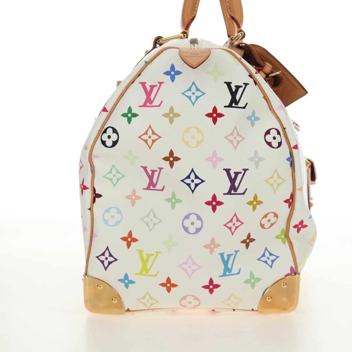 LOUIS VUITTON Monogram Multicolor Keepall 45 Bag White M92641 LV Auth 190220SAV