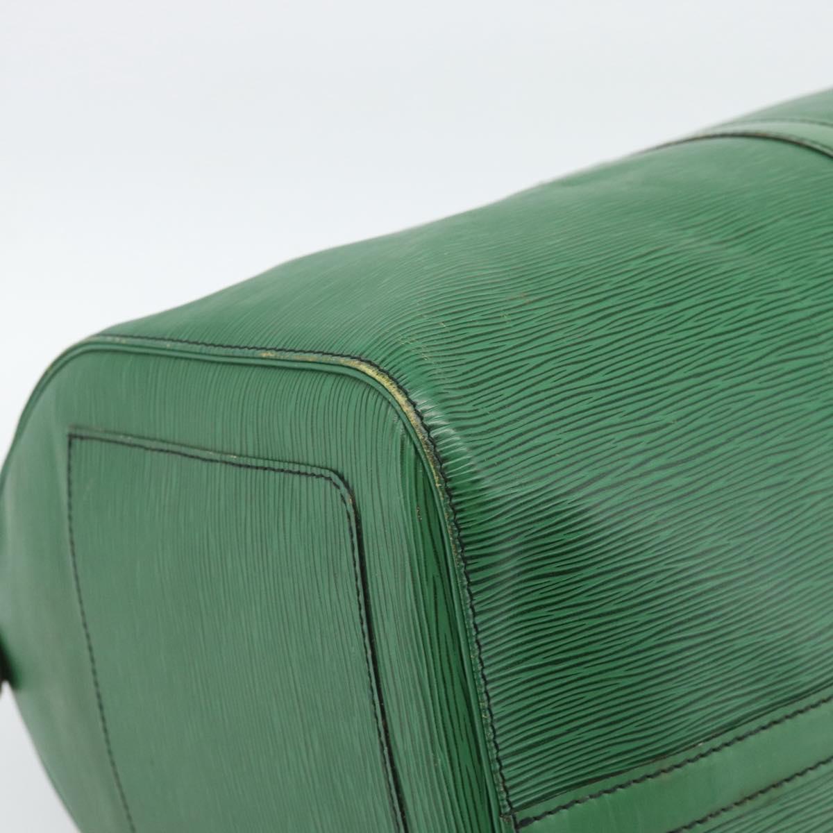 LOUIS VUITTON Epi Keepall 55 Boston Bag Green M42954 LV Auth 190222