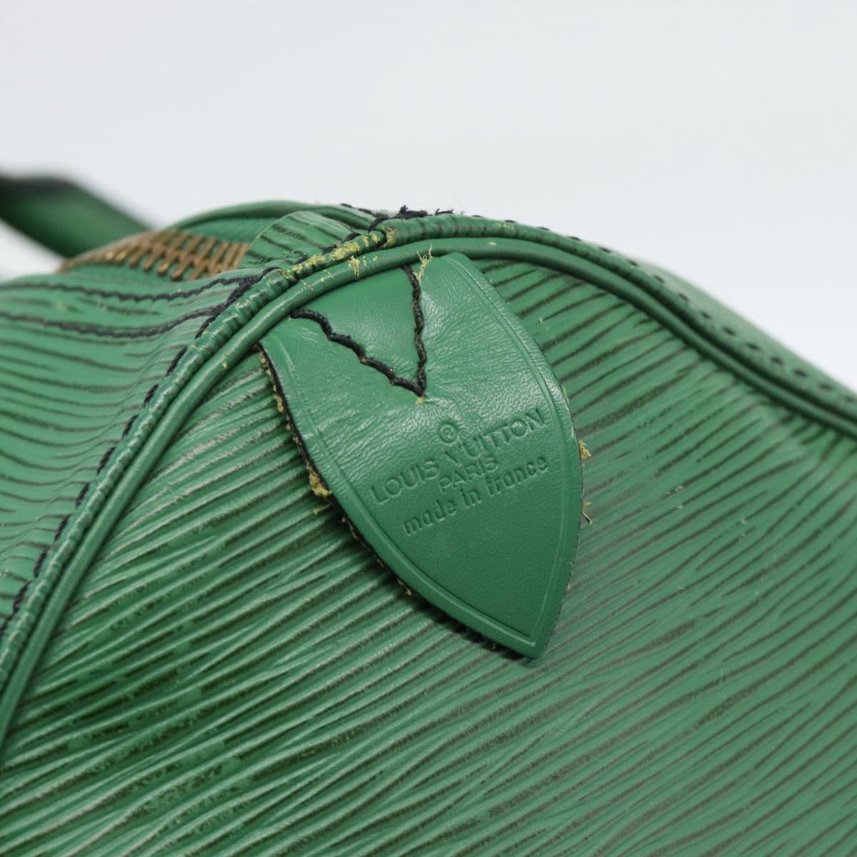 LOUIS VUITTON Epi Keepall 55 Boston Bag Green M42954 LV Auth 190222