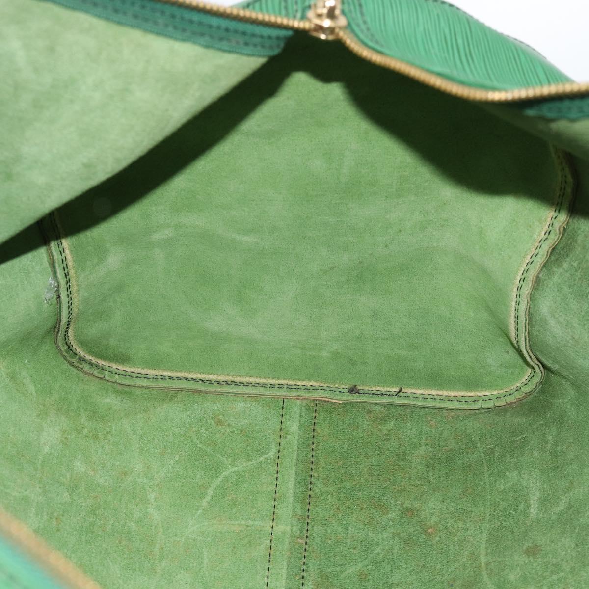 LOUIS VUITTON Epi Keepall 55 Boston Bag Green M42954 LV Auth 190222
