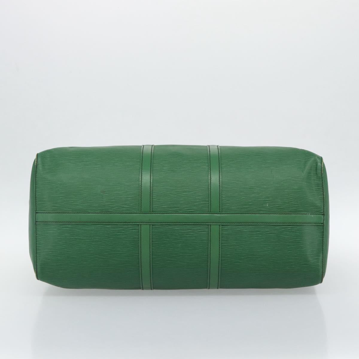 LOUIS VUITTON Epi Keepall 55 Boston Bag Green M42954 LV Auth 190222