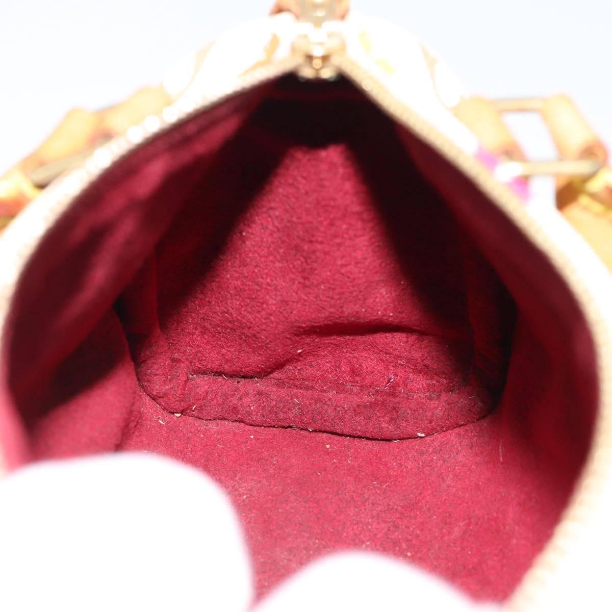 LOUIS VUITTON Monogram Multicolor Mini Speedy Hand Bag White M92645 Auth 190228V