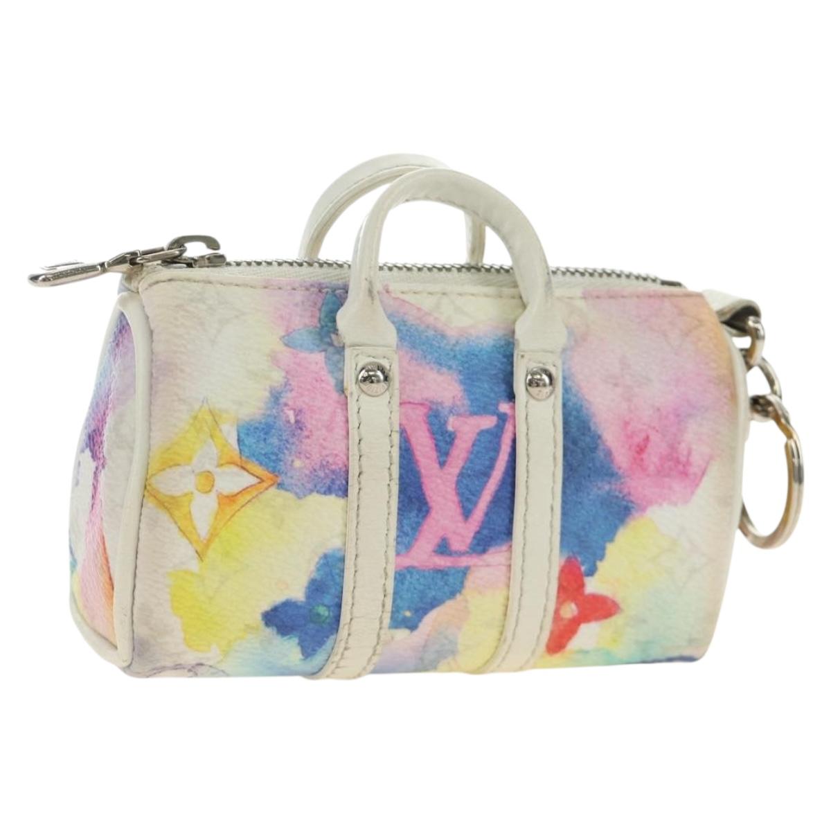 LOUIS VUITTON Watercolor Porte Cles Mini Keepall Key Holder MP2975 Auth 190229V