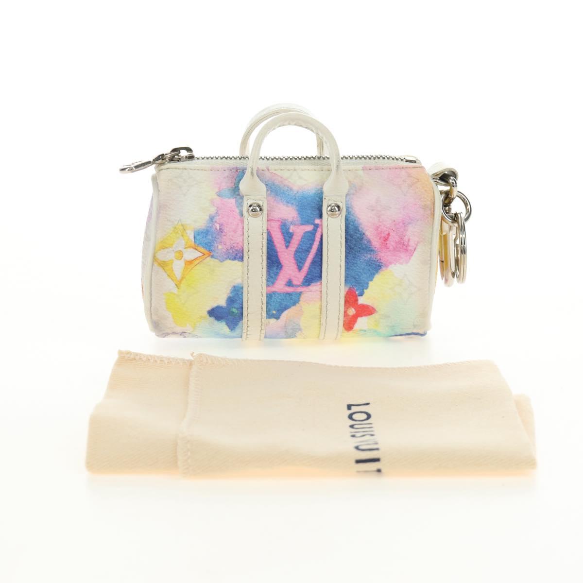 LOUIS VUITTON Watercolor Porte Cles Mini Keepall Key Holder MP2975 Auth 190229V
