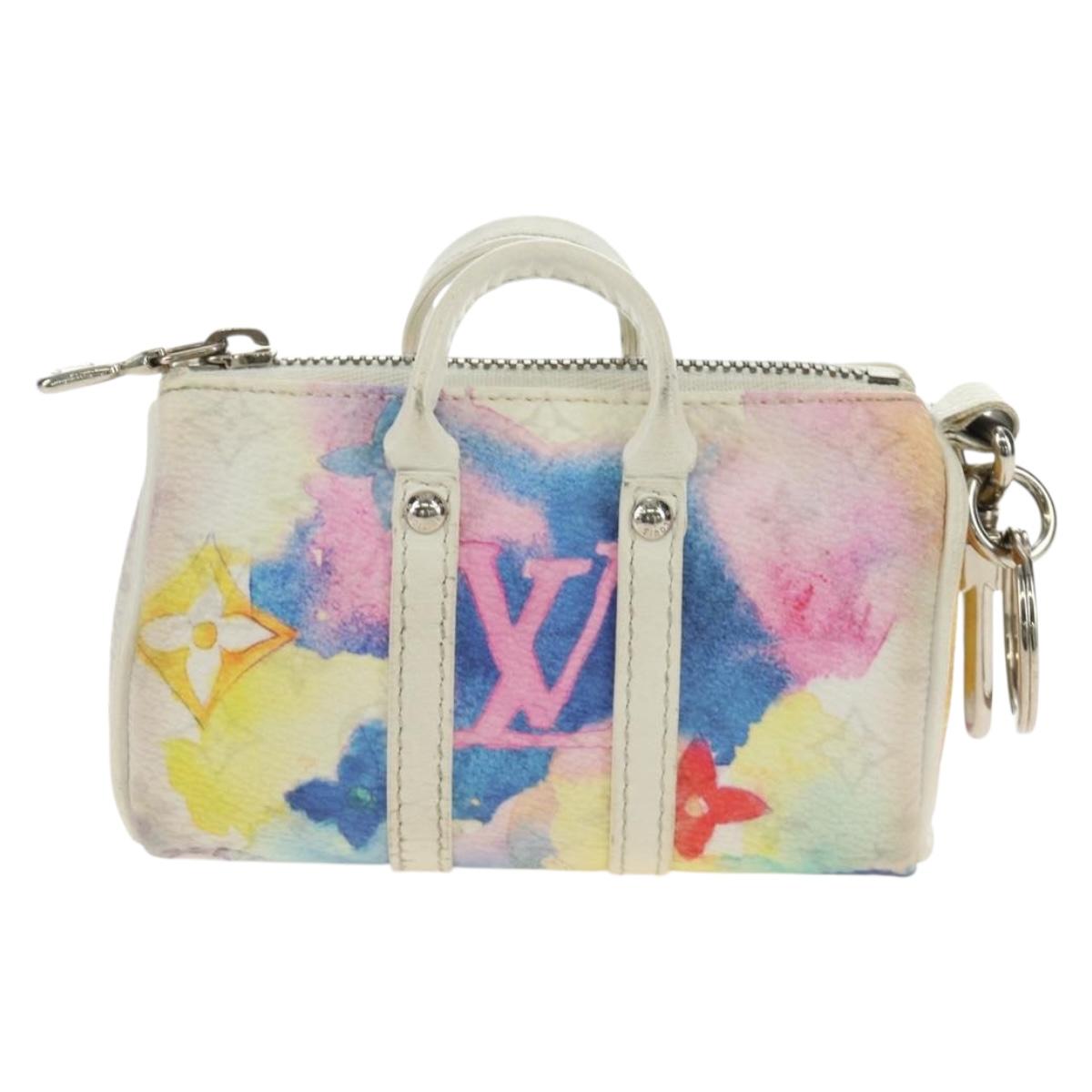 LOUIS VUITTON Watercolor Porte Cles Mini Keepall Key Holder MP2975 Auth 190229V