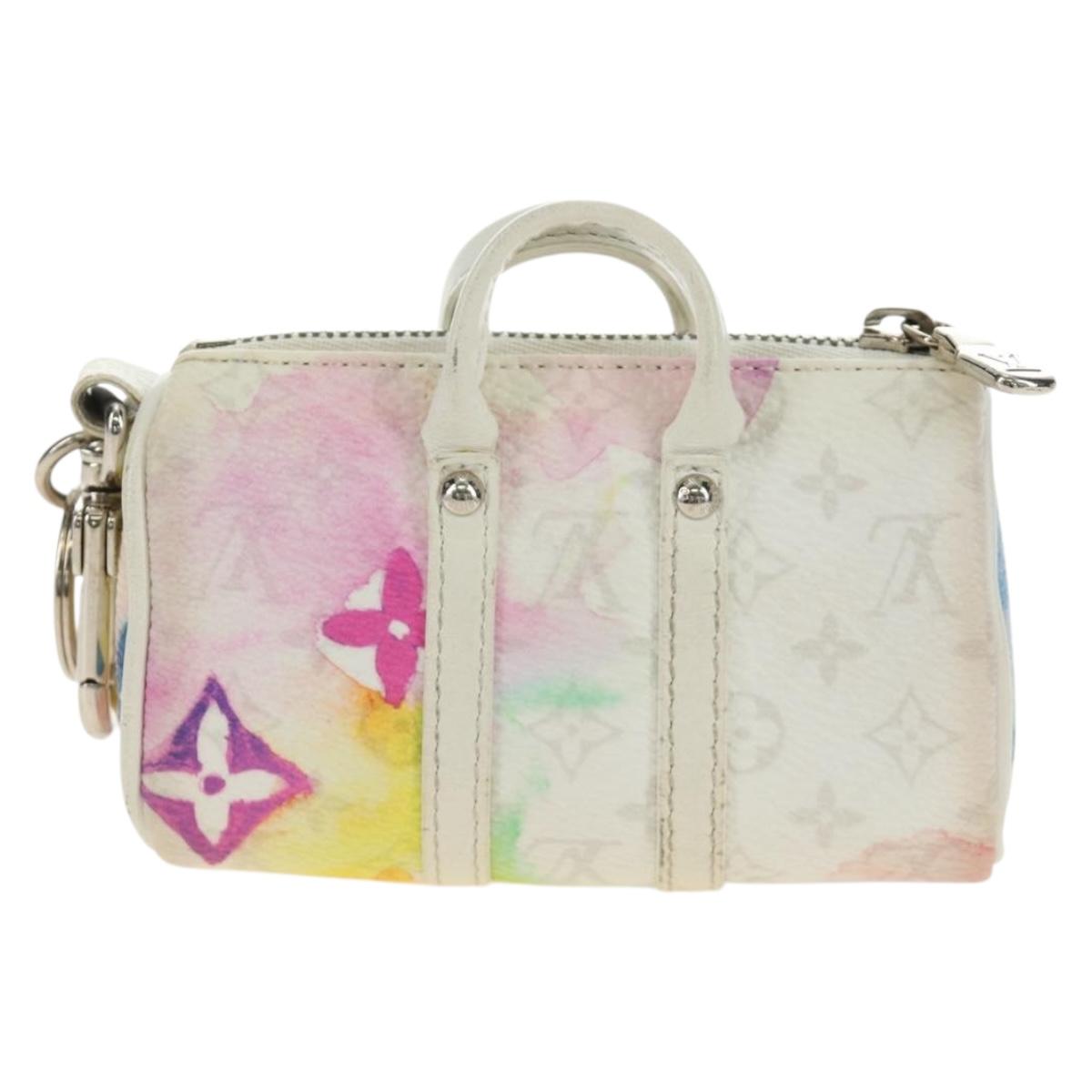 LOUIS VUITTON Watercolor Porte Cles Mini Keepall Key Holder MP2975 Auth 190229V