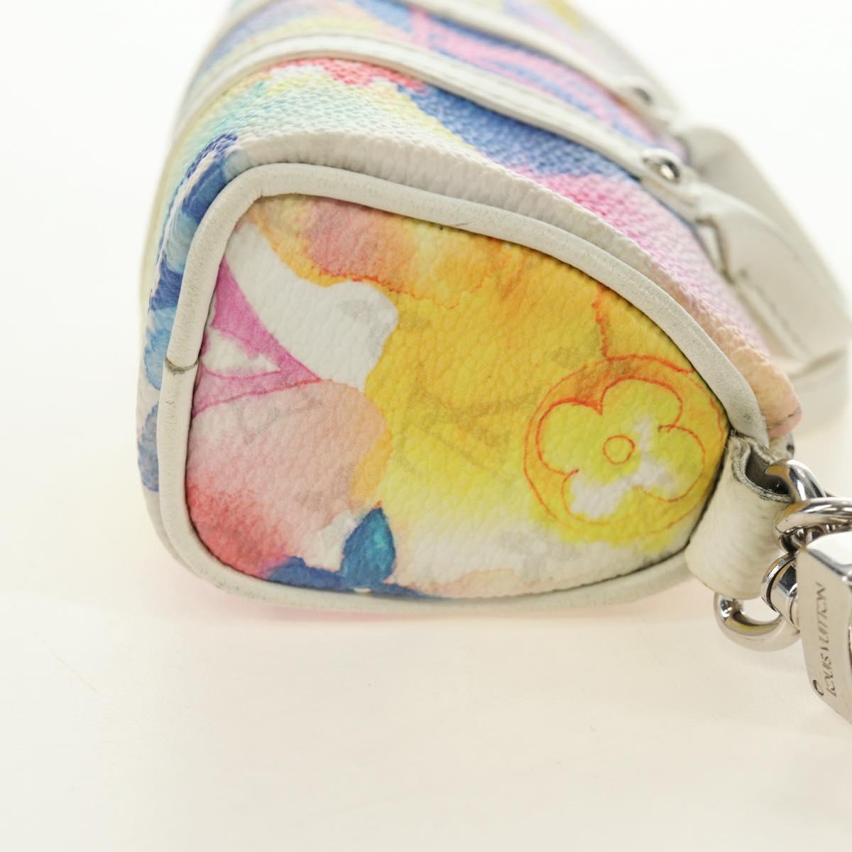 LOUIS VUITTON Watercolor Porte Cles Mini Keepall Key Holder MP2975 Auth 190229V
