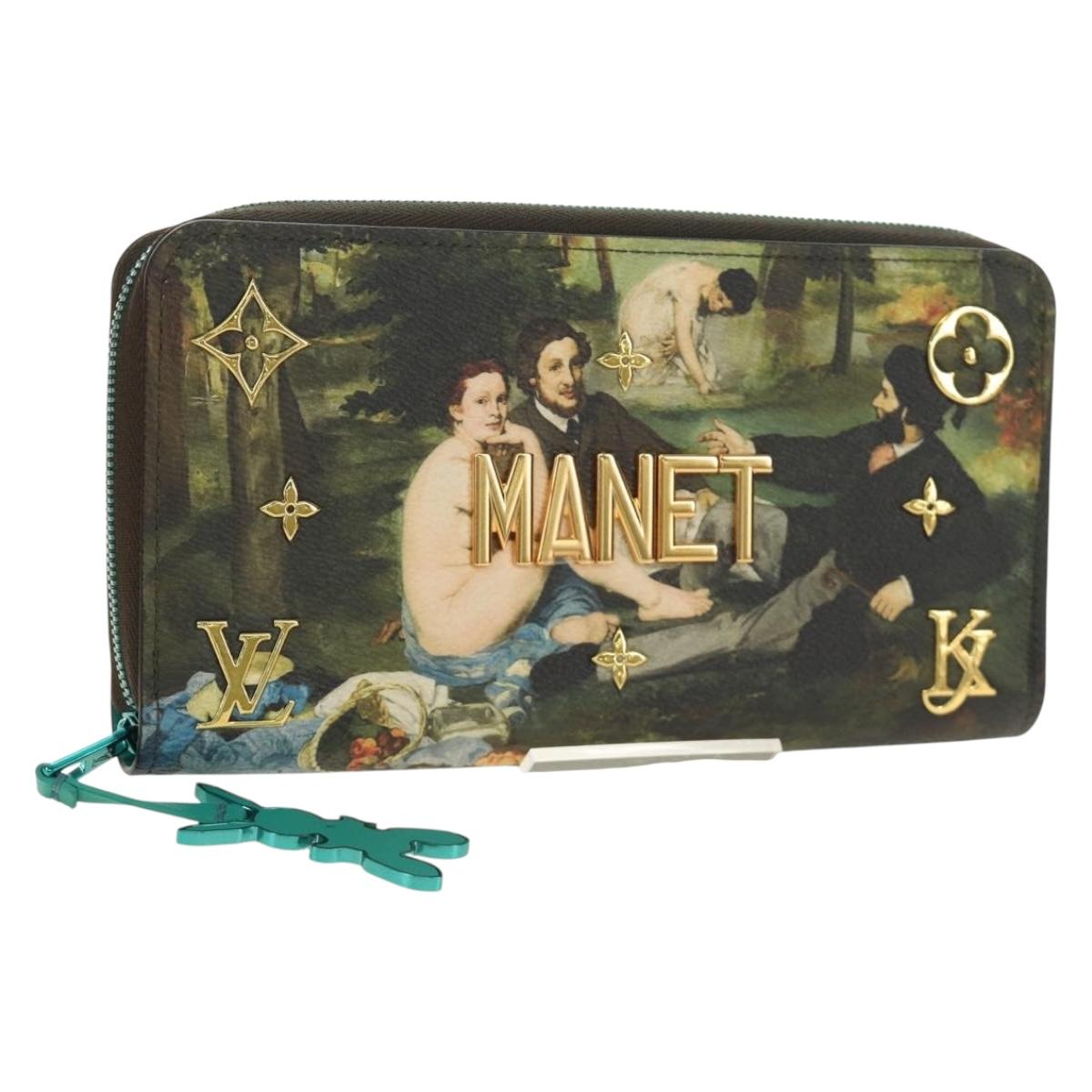 LOUIS VUITTON Masters Collection MONET Zippy Wallet M64602 LV Auth 190234SM