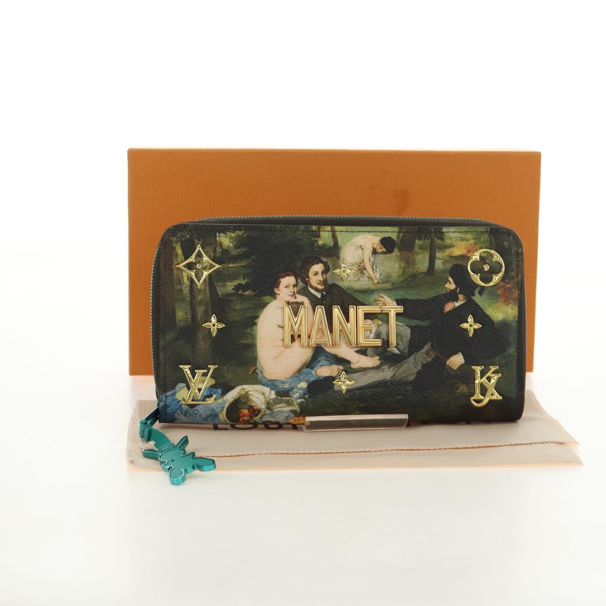 LOUIS VUITTON Masters Collection MONET Zippy Wallet M64602 LV Auth 190234SM