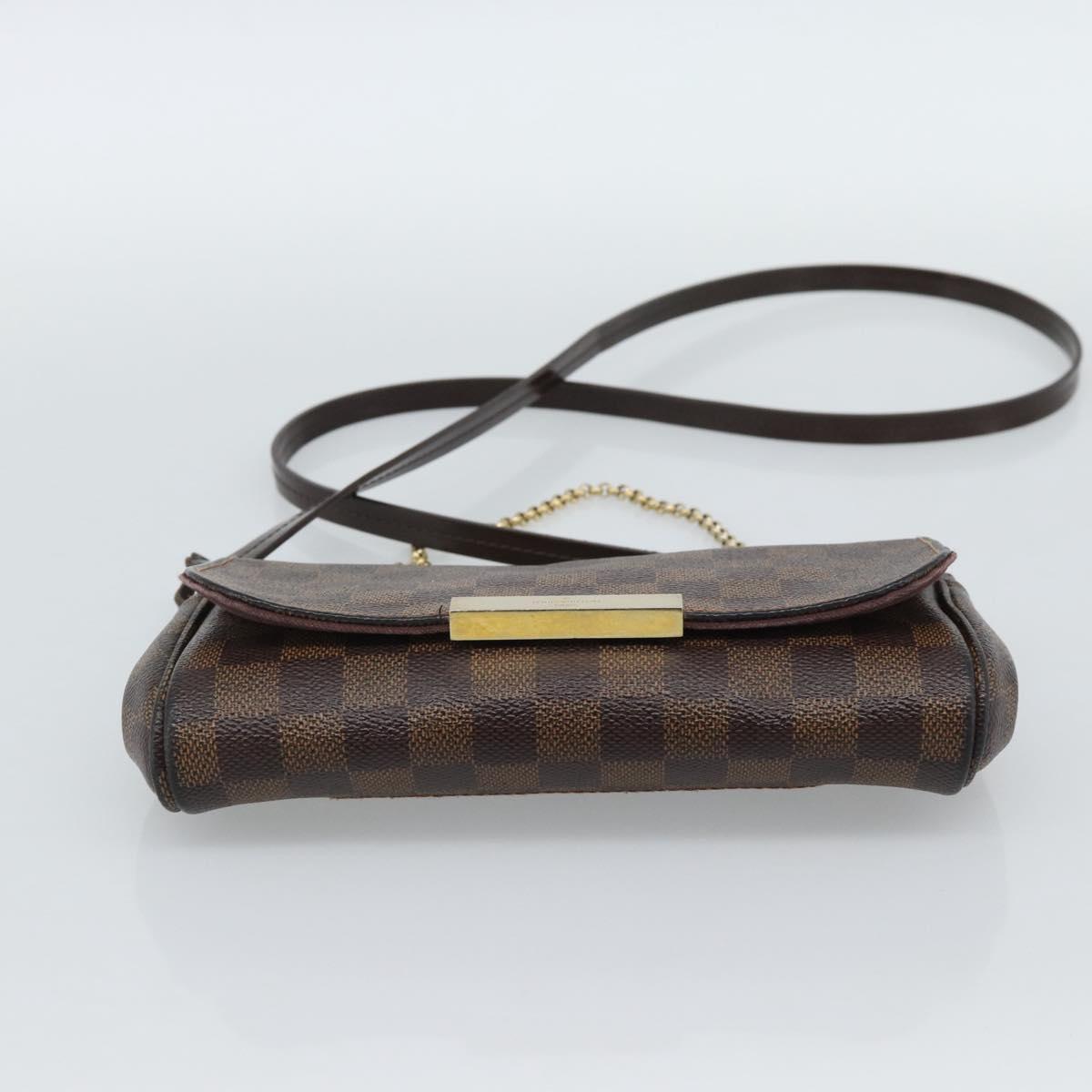 LOUIS VUITTON Damier Ebene Favorit PM Shoulder Bag 2way N41276 LV Auth 190240