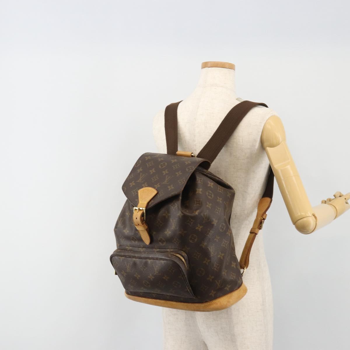 LOUIS VUITTON Monogram Montsouris GM Backpack M51135 LV Auth 190248