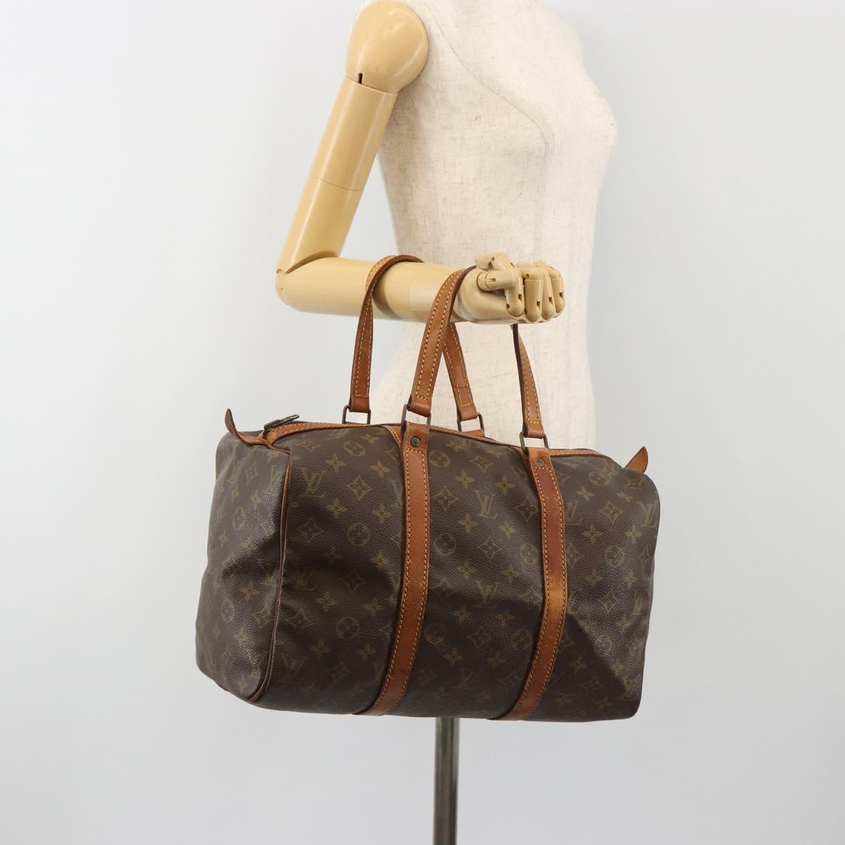 LOUIS VUITTON Monogram Sac Souple 35 Boston Bag M41626 LV Auth 190250