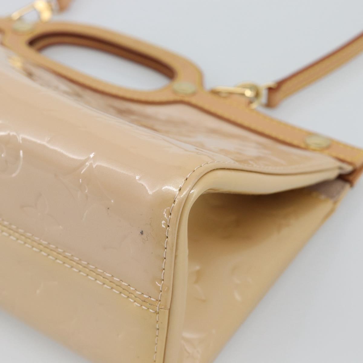 LOUIS VUITTON Vernis Roxbury Drive Bag 2way Rose flow lantern M91391 Auth 190251