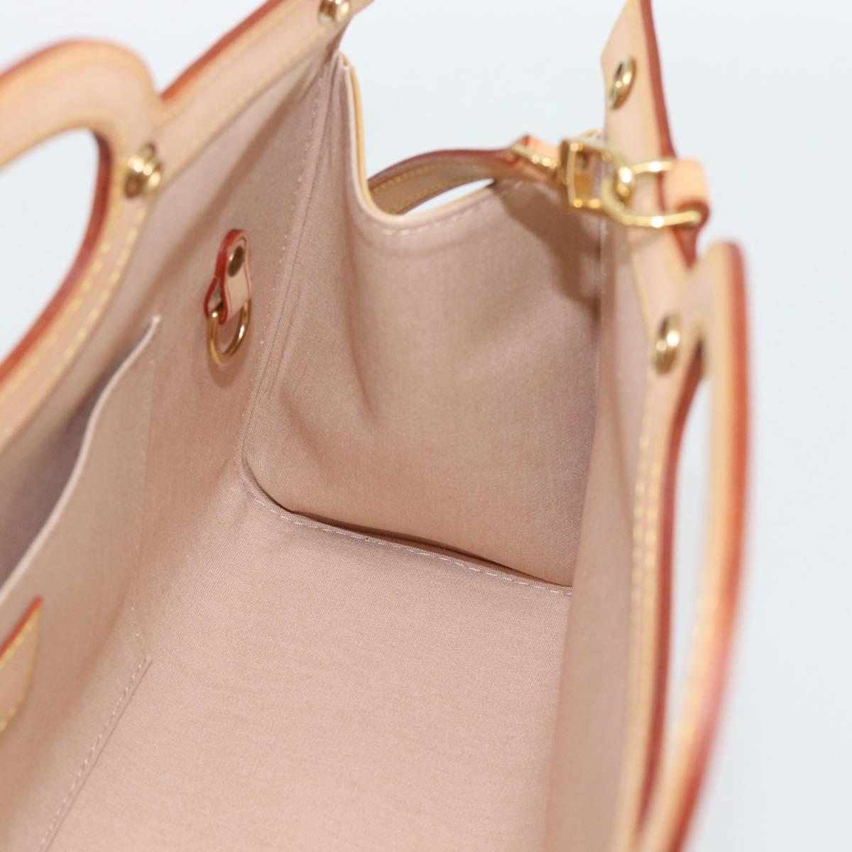 LOUIS VUITTON Vernis Roxbury Drive Bag 2way Rose flow lantern M91391 Auth 190251