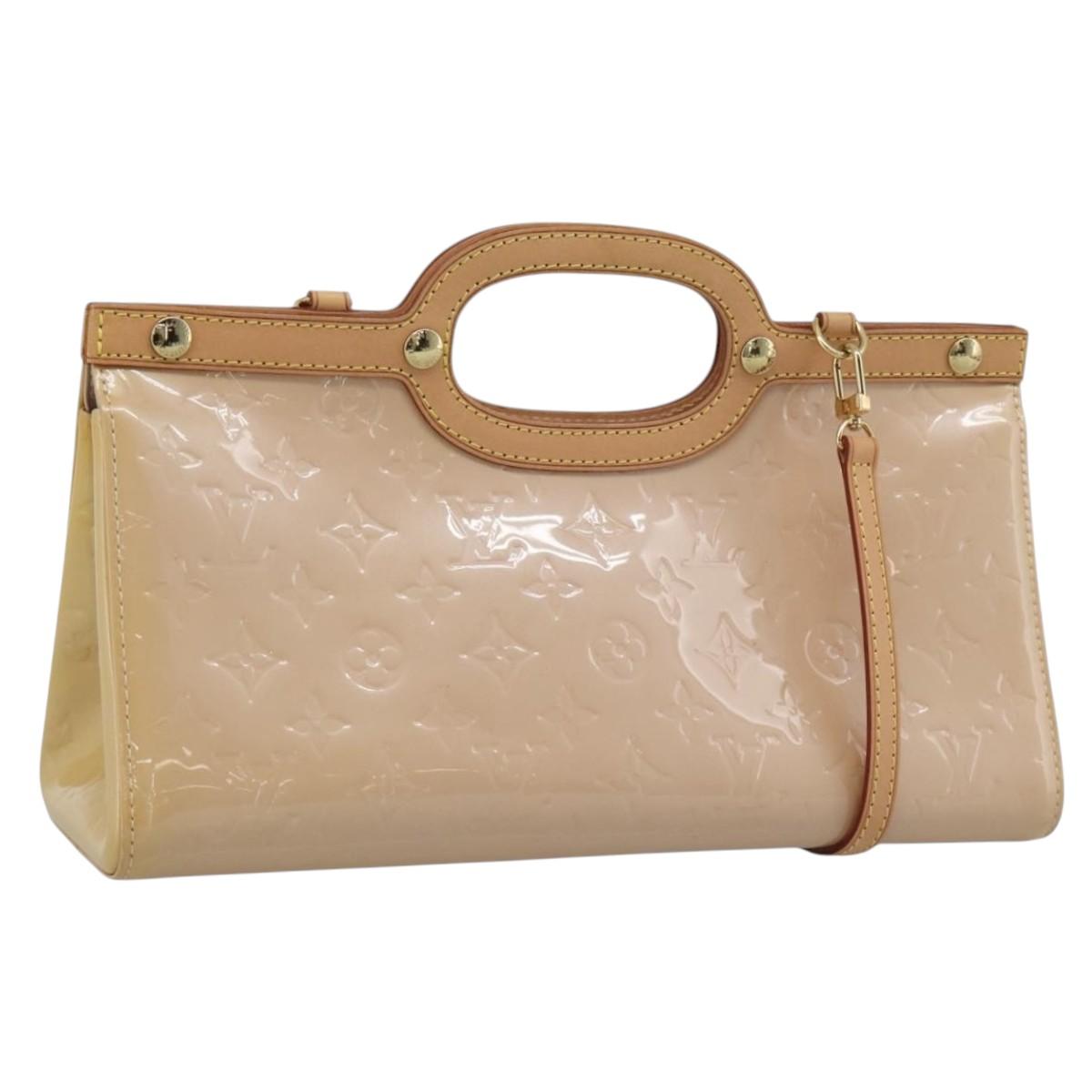 LOUIS VUITTON Vernis Roxbury Drive Bag 2way Rose flow lantern M91391 Auth 190251