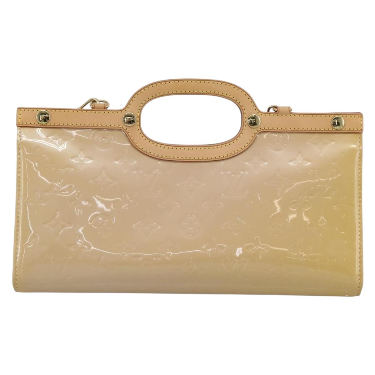 LOUIS VUITTON Vernis Roxbury Drive Bag 2way Rose flow lantern M91391 Auth 190251