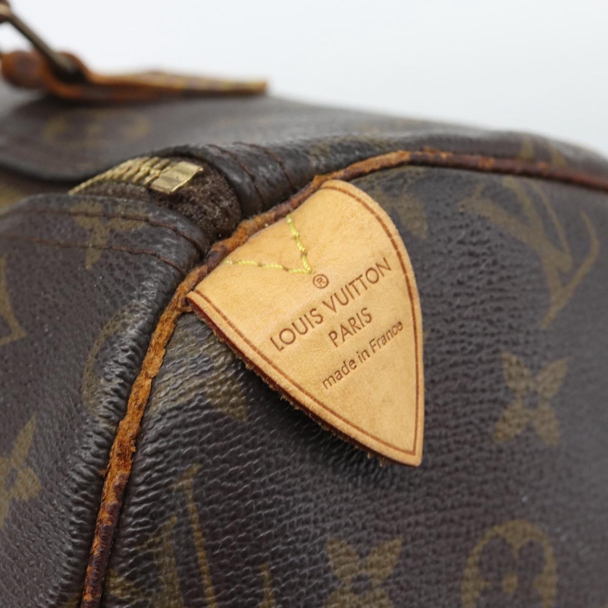 LOUIS VUITTON Monogram Speedy 30 Hand Bag M41526 LV Auth 190274