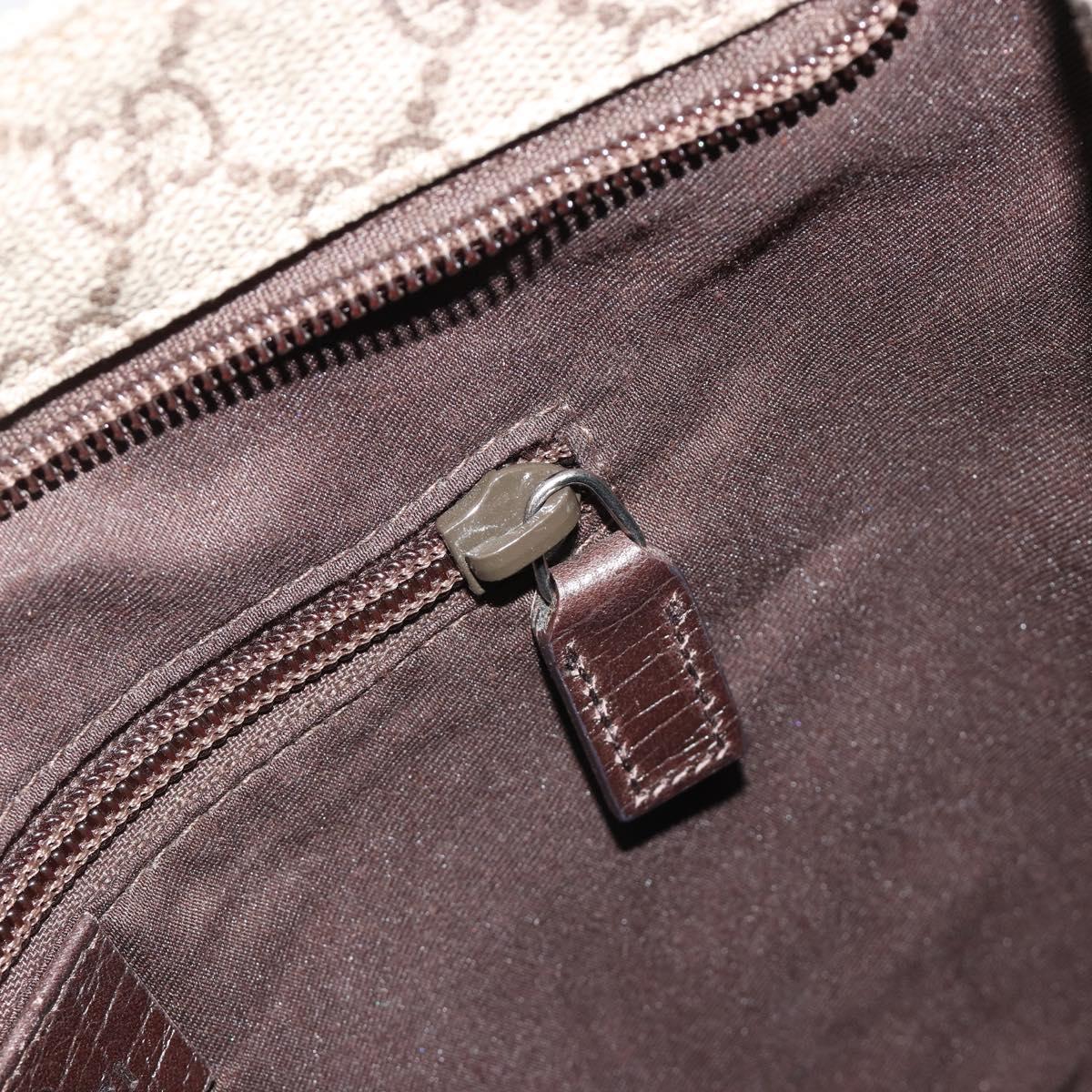 GUCCI GG Supreme Shoulder Bag PVC Beige Silver 141626 Auth 190277A