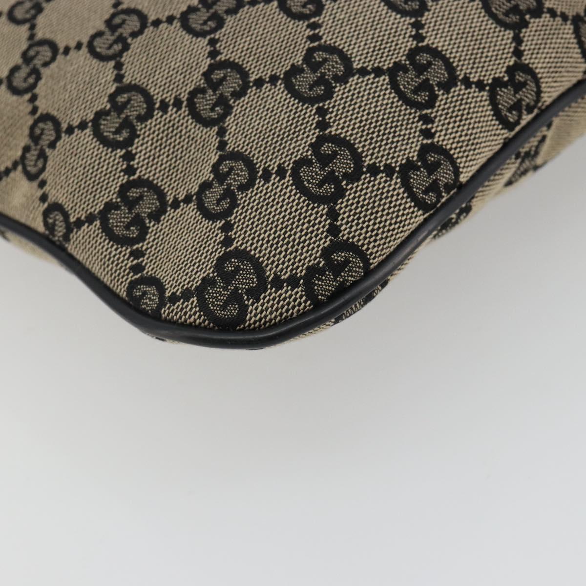 GUCCI GG Canvas Shoulder Bag Navy Gold 019 0422 Auth 190278A